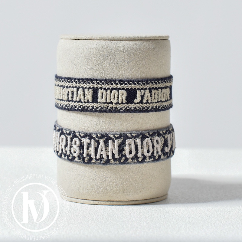 Set de 2 bracelets en coton bleu – Dior