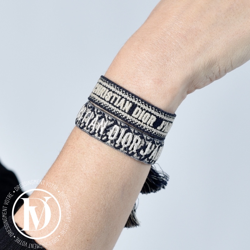 Set de 2 bracelets en coton bleu – Dior – Image 2