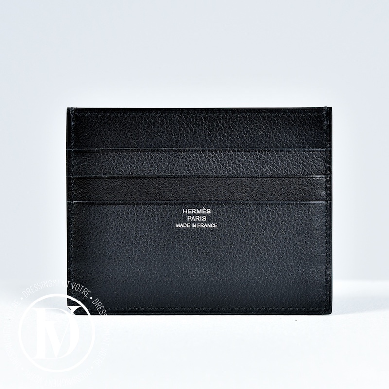 Porte-cartes H sellier colorfil noir – Hermès