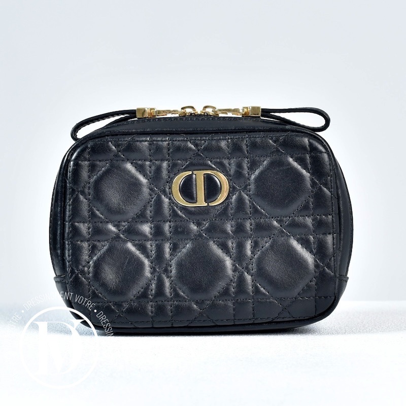 Pochette Caro en cuir noir – Dior