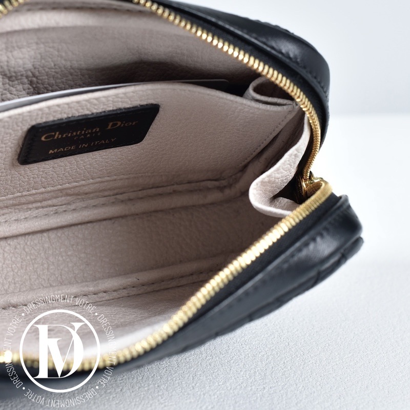 Pochette Caro en cuir noir – Dior – Image 6