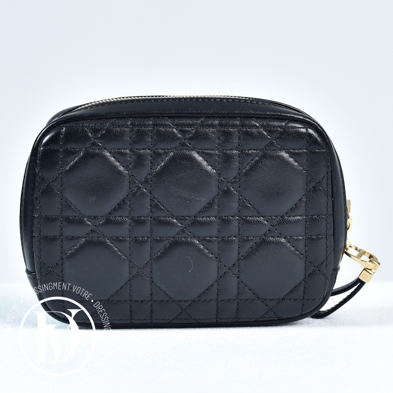Pochette Caro en cuir noir – Dior – Image 2
