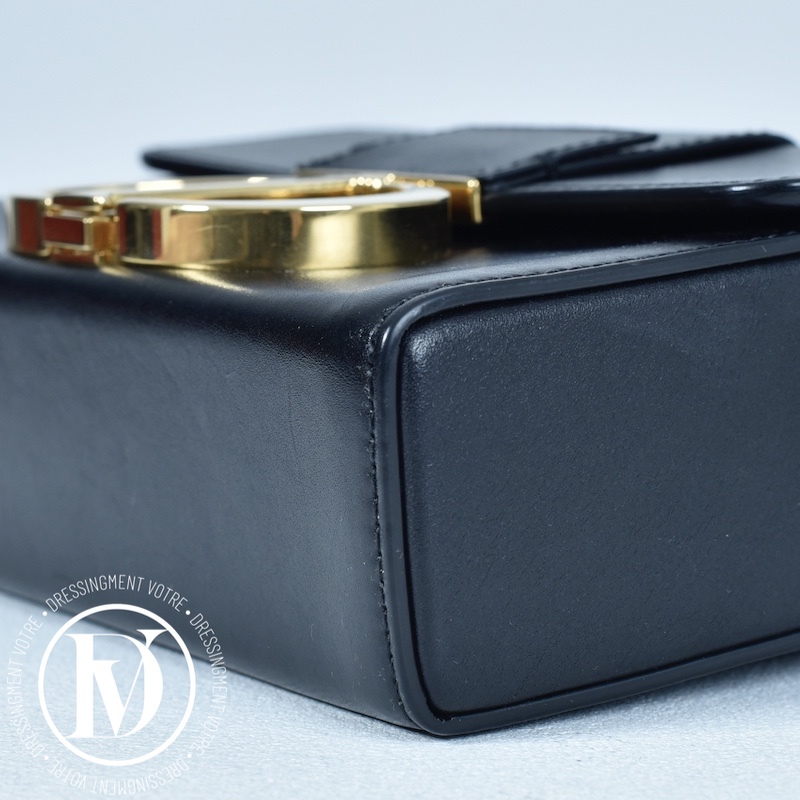 Sac 30 Montaigne Petit Box en cuir noir – Dior – Image 7