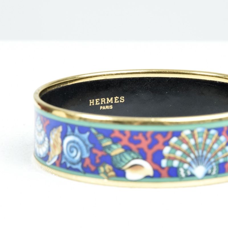 Bracelet vintage émaillé coquillages – Hermès – Image 3