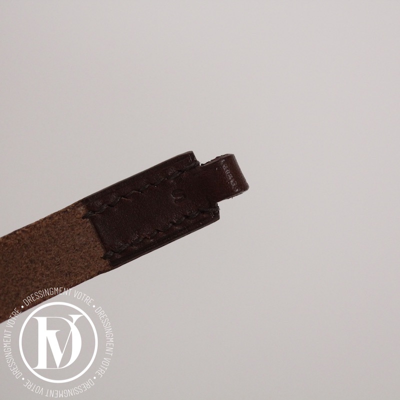 Bracelet double tour en cuir marron – Hermès – Image 5